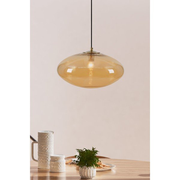 Lampa wisząca w kolorze ochry ze szklanym kloszem ø 38 cm Locus – Markslöjd-image-2