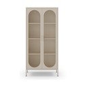 Kremowa metalowa szafka 80x170x40 cm Diora – Marckeric