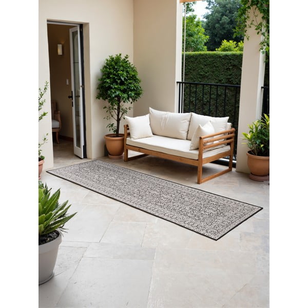 Czarno-biały chodnik odpowiedni na zewnątrz 80x250 cm Duet Kona – NORTHRUGS-image-2