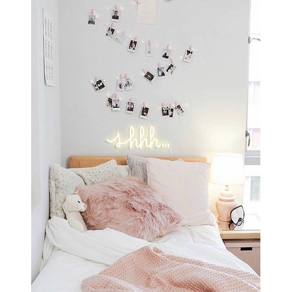 Żółty neon z napisem Candy Shock Shhh, 40x16 cm-image-1