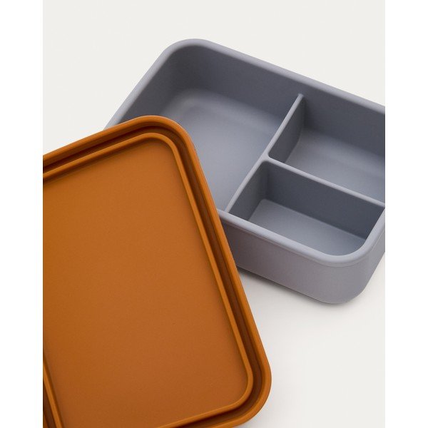 Niebiesko-pomarańczowy silikonowy pojemnik śniadaniowy dla dzieci Lili – Kave Home-image-2