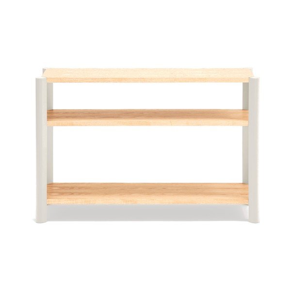 Kremowy/w jasnym naturalnym kolorze regał w dekorze dębu 126x84x43 cm Bona – Teulat