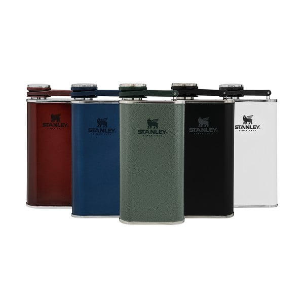 Zielona piersiówka ze stali nierdzewnej 230 ml Easy-Fill Wide Mouth Flask Hammer Tone Green – Stanley-image-2