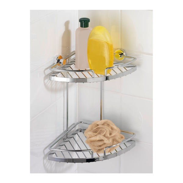 Samoprzyczepny narożny system półek na kosmetyki Wenko Power-Loc Sion-image-1