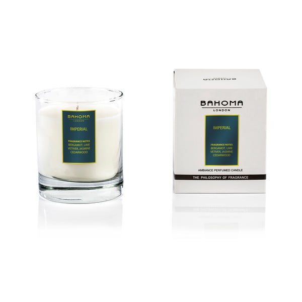 Świeczka zapachowa zapachowa Bahoma White, zapach Imperial, 75 ml
