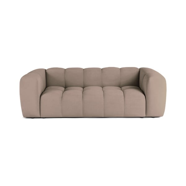 Szarobrązowa aksamitna sofa 225 cm Cube – Bonami Selection