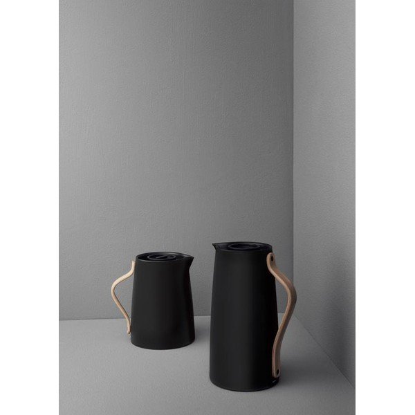 Czarny dzbanek termos ze stali nierdzewnej 1,2 l Emma – Stelton-image-1