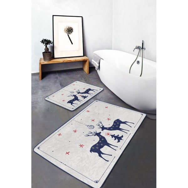 Kremowe dywaniki łazienkowe zestaw 2 szt. 60x100 cm – Mila Home