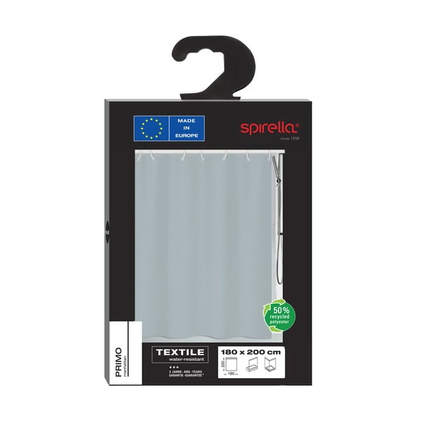Zasłona prysznicowa 180x200 cm Primo – Spirella-image-3