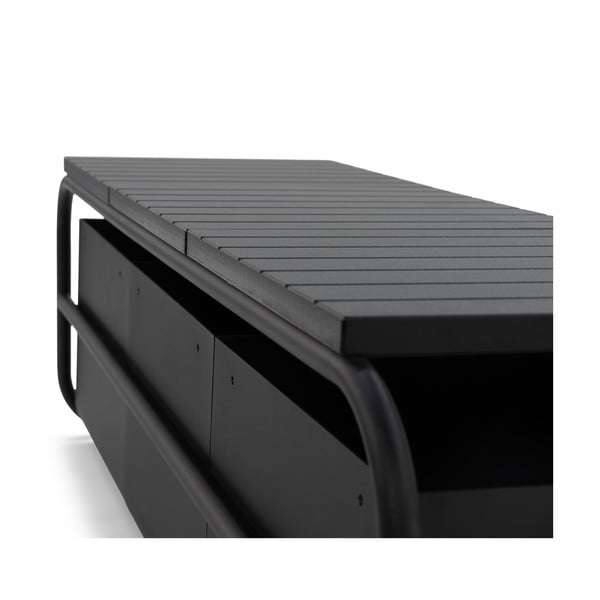 Czarny metalowy regał na buty Astoria – Spinder Design-image-1