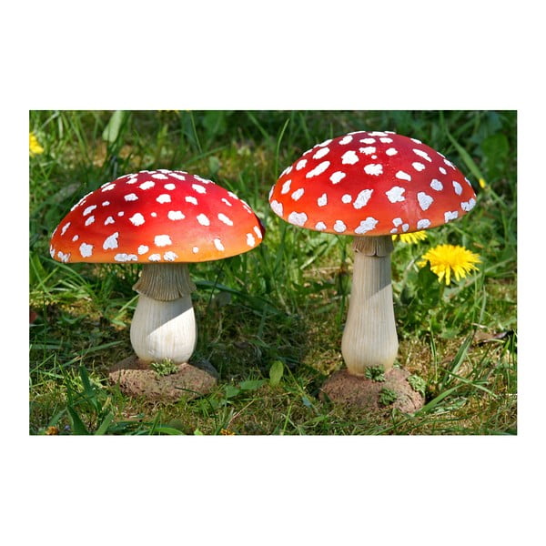 Zestaw 2 dekoracyjnych muchomorów Boltze Mushroom