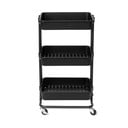 Czarny plastikowy regał na kółkach 43x36 cm Grena – Compactor