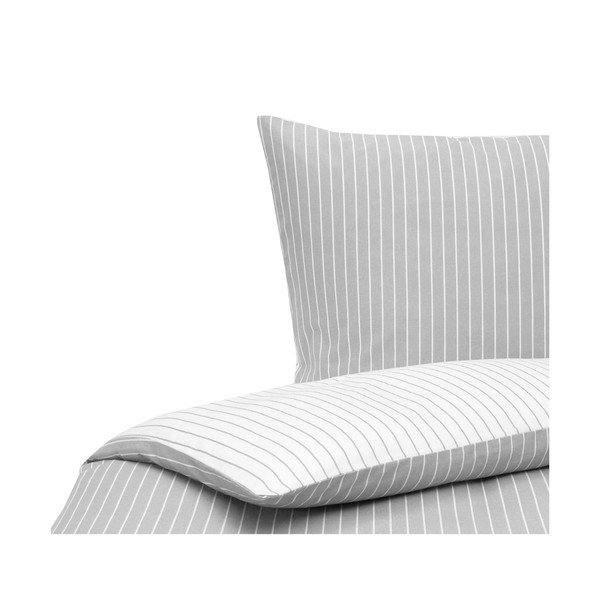 Szara flanelowa pościel jednoosobowa Westwing Collection Talin, 155x220 cm-image-3