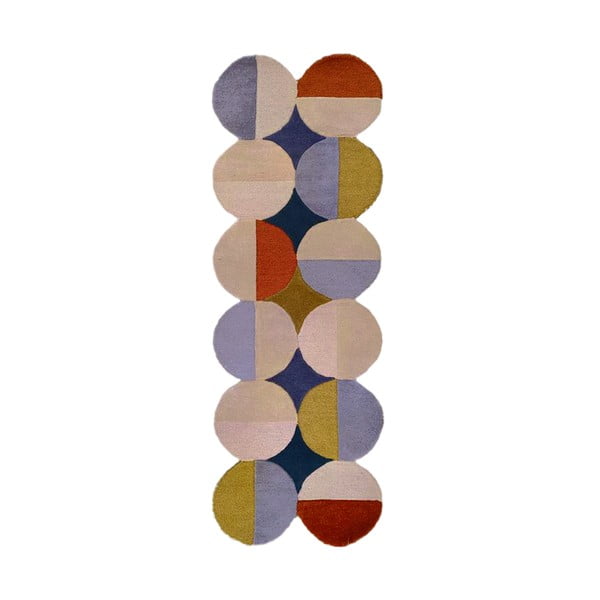 Wełniany chodnik tkany ręcznie 80x230 cm Mia Ellipse – Flair Rugs