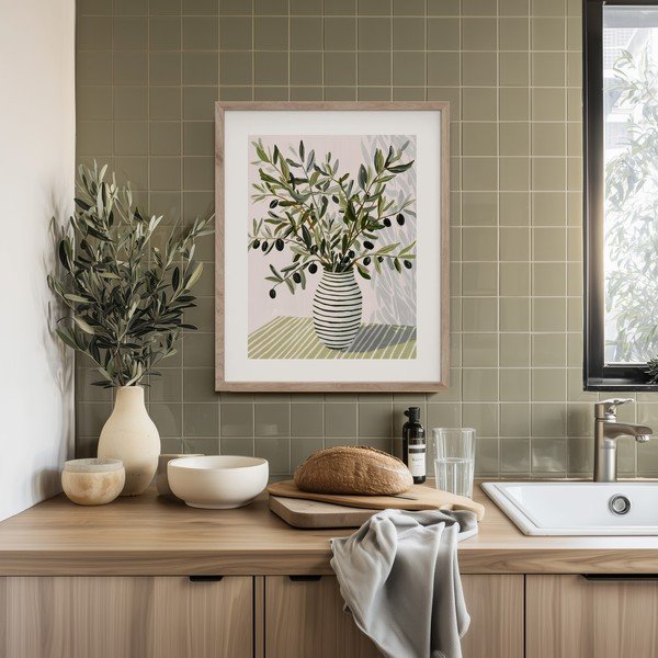 Obraz drukowany z ramą w zestawie 40x50 cm Olive Bunch II – Styler-image-2