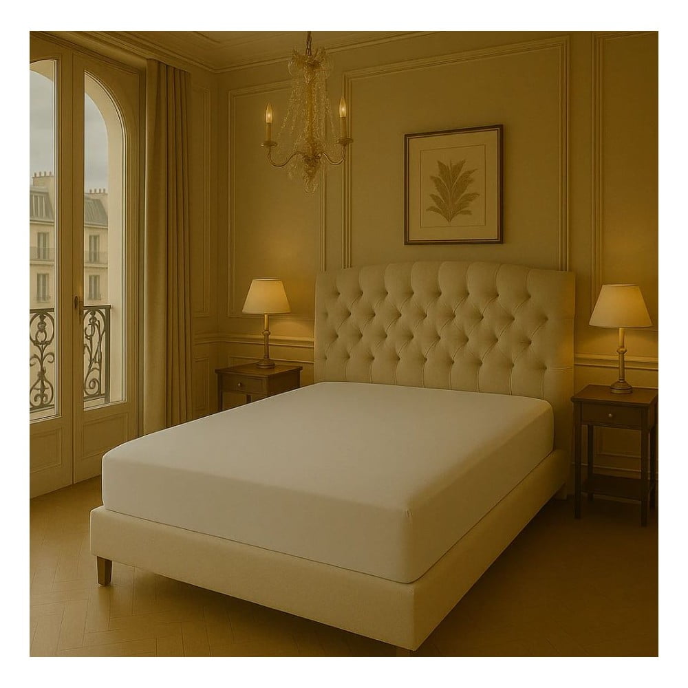 Białe prześcieradło z bawełny renforcé z gumką 200x200 cm Ranforce – Mila Home Luxury (zdjęcie 6)