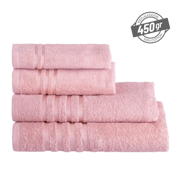 Różowy bawełniany ręcznik frotte 30x50 cm Simple – Casa Selección-image-4