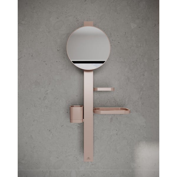 Lustro z półką/z wieszakiem ścienne ø 20,5 cm ALU+ – Ideal Standard-image-1