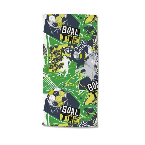 Zielony aksamitny ręcznik plażowy dla dzieci 75x150 cm Goaltime – Good Morning