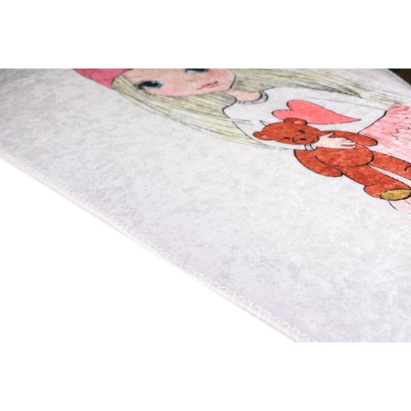 Dywan dziecięcy odpowiedni do prania 100x160 cm Cute Girl and the Bear – Vitaus-image-2