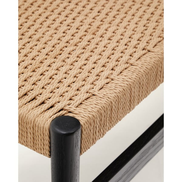 Czarno-naturalna ławka Zaide – Kave Home-image-4