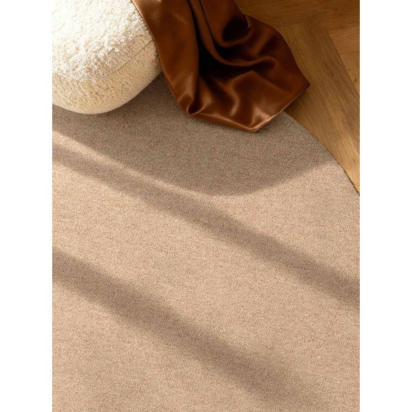 Wełniany okrągły dywan tkany ręcznie w naturalnym kolorze ø 160 cm Puristic Knots – Elle Decoration-image-2