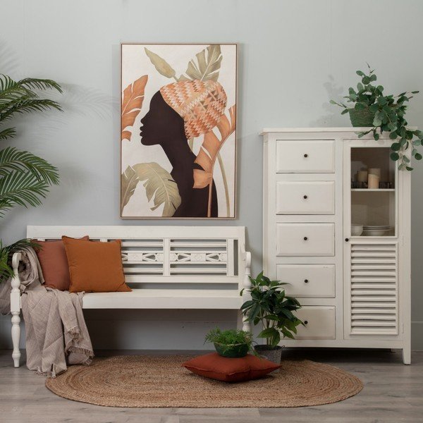 Biała wysoka komoda z litego drewna mindi 95x150 cm Luanco – Ixia-image-1