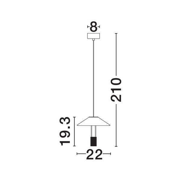 Aluminiowa lampa wisząca LED w kolorze matowej czerni z kloszem ze szkła akrylowego ø 22 cm Anafi – Nova Luce-image-4