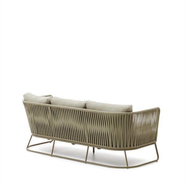 Stalowa sofa ogrodowa w kolorze khaki Saconca – Kave Home-image-1