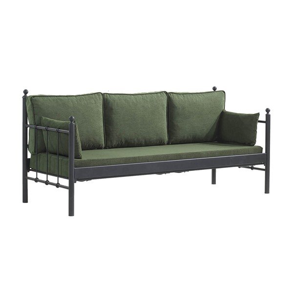 Zielona metalowa sofa ogrodowa Lalas – Floriane Garden