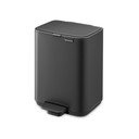 Ciemnoszary stalowy kosz na śmieci z pedałem 4 l Bo – Brabantia