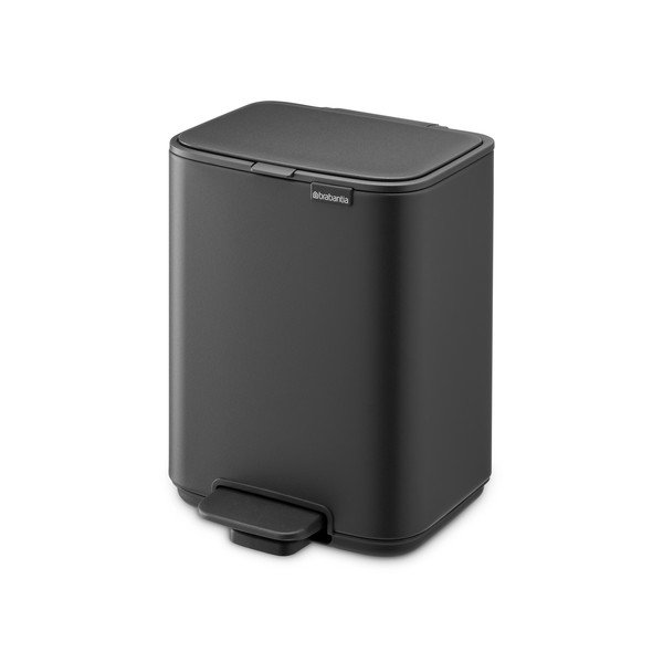 Ciemnoszary stalowy kosz na śmieci z pedałem 4 l Bo – Brabantia