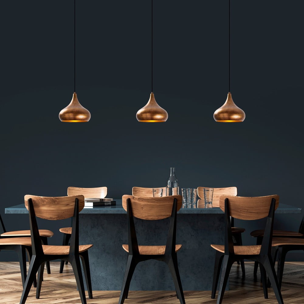 Lampa wisząca w kolorze miedzi z metalowym kloszem ø 30 cm Muba – Opviq lights (zdjęcie 3)