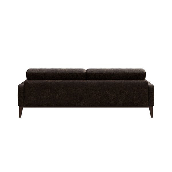 Ciemnobrązowa sofa skórzana MESONICA Musso Tufted, 210 cm-image-3