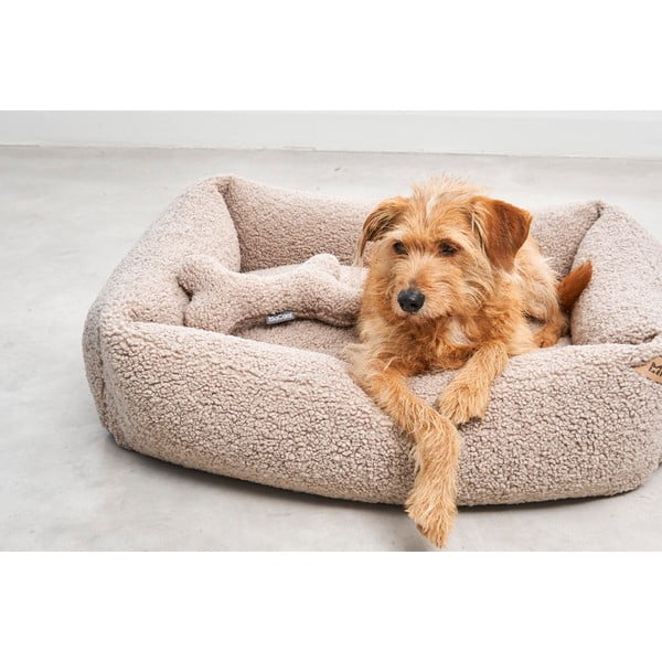 Beżowe legowisko dla psów z materiału bouclé 55x70 cm Senso Greige S – MiaCara-image-1