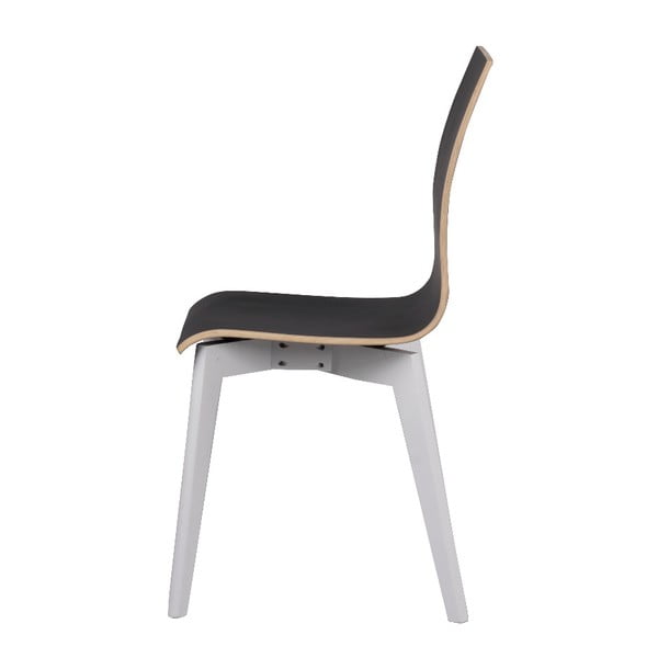 Czarne krzesło do jadalni z białymi nogami Rowico Grace-image-4