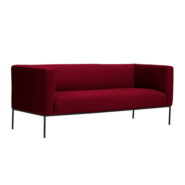 Czerwona aksamitna 2-osobowa sofa Windsor & Co Sofas Neptune-image-2