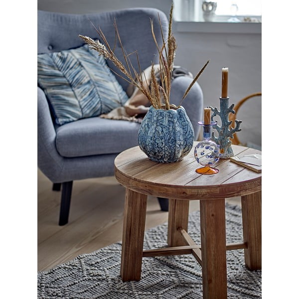 Okrągły stolik w dekorze drewna egzotycznego w ciemnym naturalnym kolorze ø 60 cm Emmett – Bloomingville-image-1