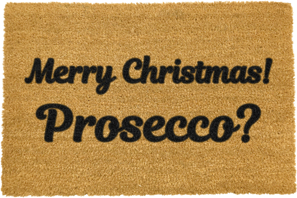 Wycieraczka z naturalnego włókna kokosowego Artsy Doormats Merry Prosecco, 40x60 cm