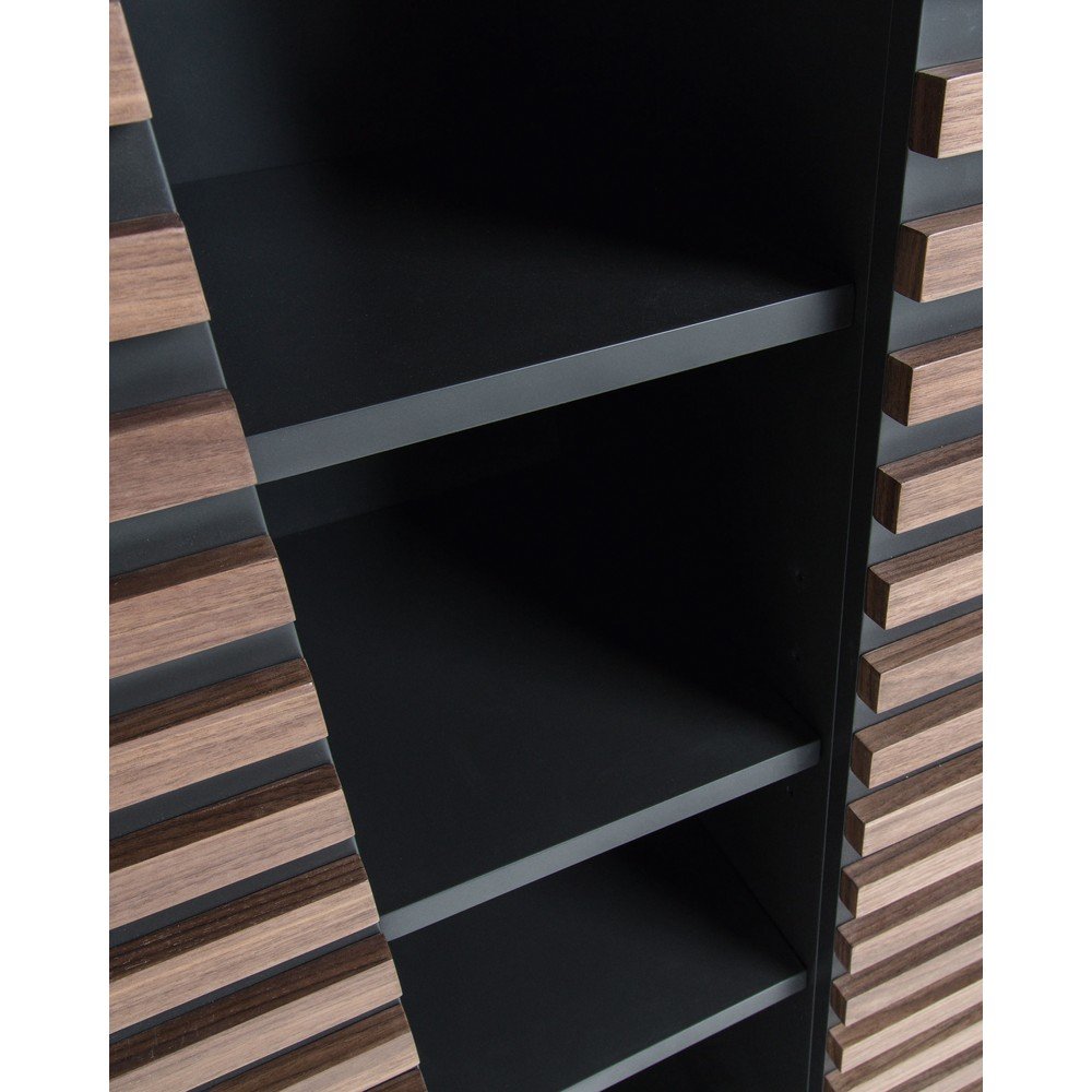 Czarno-naturalna szafka w dekorze orzecha 105x155x40 cm Kesia – Kave Home (zdjęcie 6)