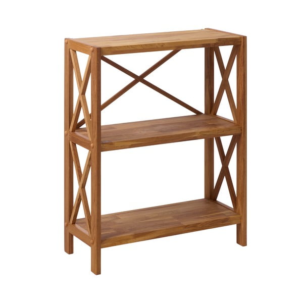 Regał z litego drewna dębowego w naturalnym kolorze 70x87 cm X-Shelf – Unique Furniture-image-2