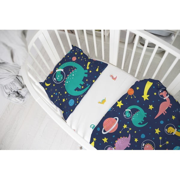 Elastyczne prześcieradło do łóżeczka z satyny bawełnianej 120x60 cm Space Adventures – Butter Kings-image-1
