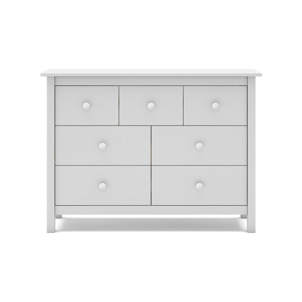 Biała niska komoda dziecięca z drewna sosnowego 110x80 cm Max – Marckeric-image-2