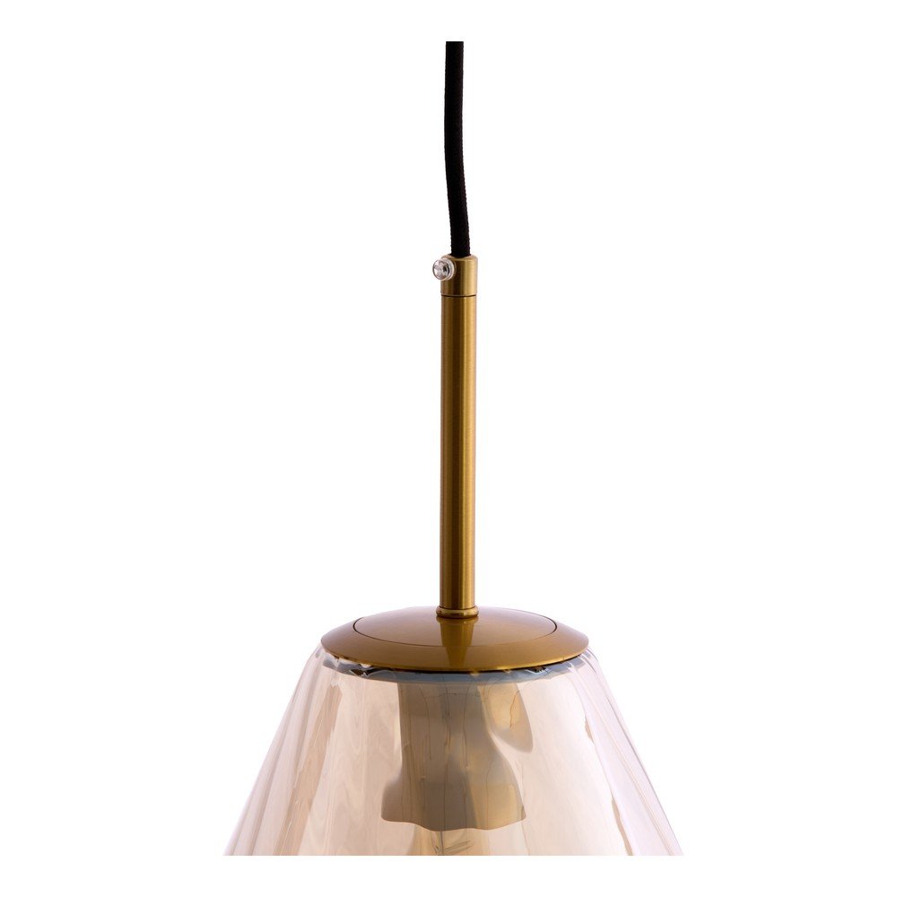 Lampa wisząca w bursztynowym kolorze ze szklanym kloszem Leona – Light & Living (zdjęcie 6)