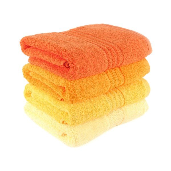 Zestaw 4 ręczników Foutastic Daisy, 70x140 cm-image-1