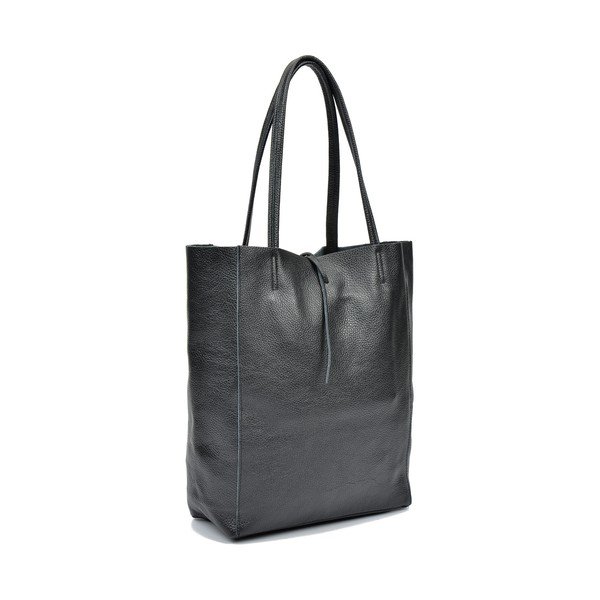 Czarna damska skórzana torebka Sofia Cardoni Shopper-image-1