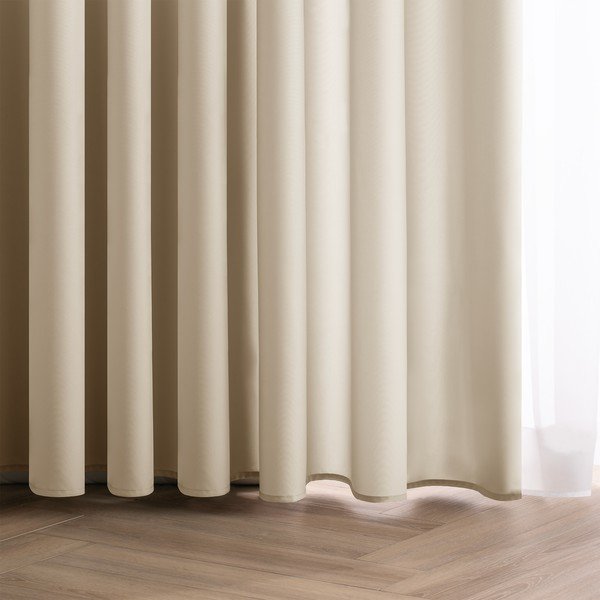 Kremowa zasłona częściowo zaciemniająca (dimout) 140x270 cm Carli – Restilo-image-1