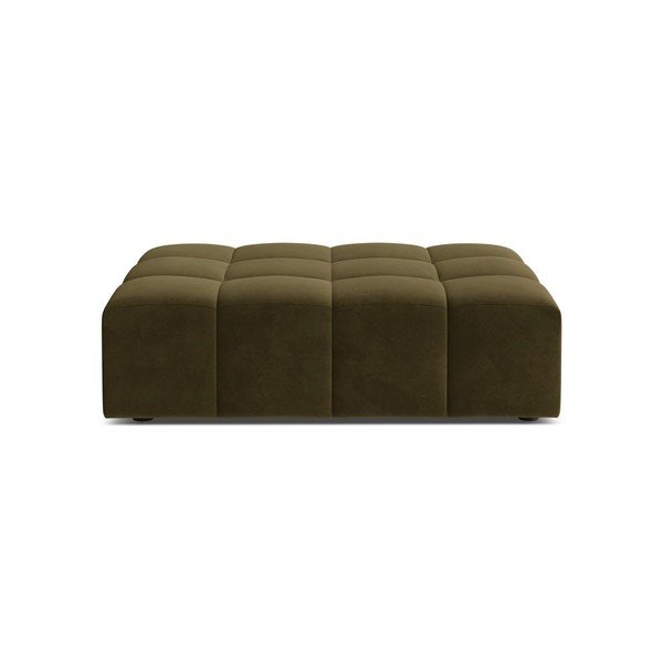 Aksamitny podnóżek w kolorze khaki Chicago – Cosmopolitan Design