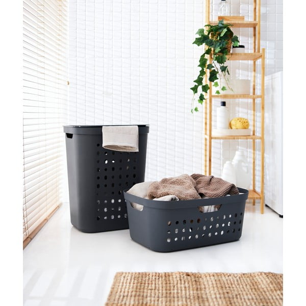 Plastikowy kosz na pranie 39 l Jona – Rotho-image-4