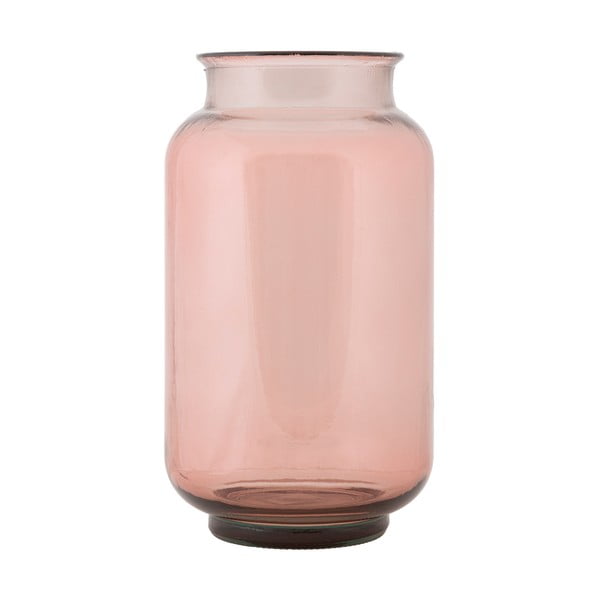 Jasnoróżowy wazon ze szkła z recyklingu Mauro Ferretti Florero